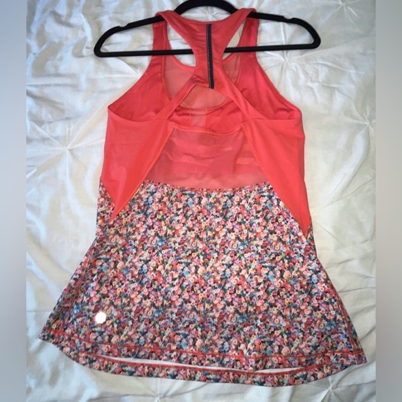 Lululemon Athletica Mesh With Me Floral Print Athletic Tank Top SIZE 8 MEDIUM - Picture 8 of 12